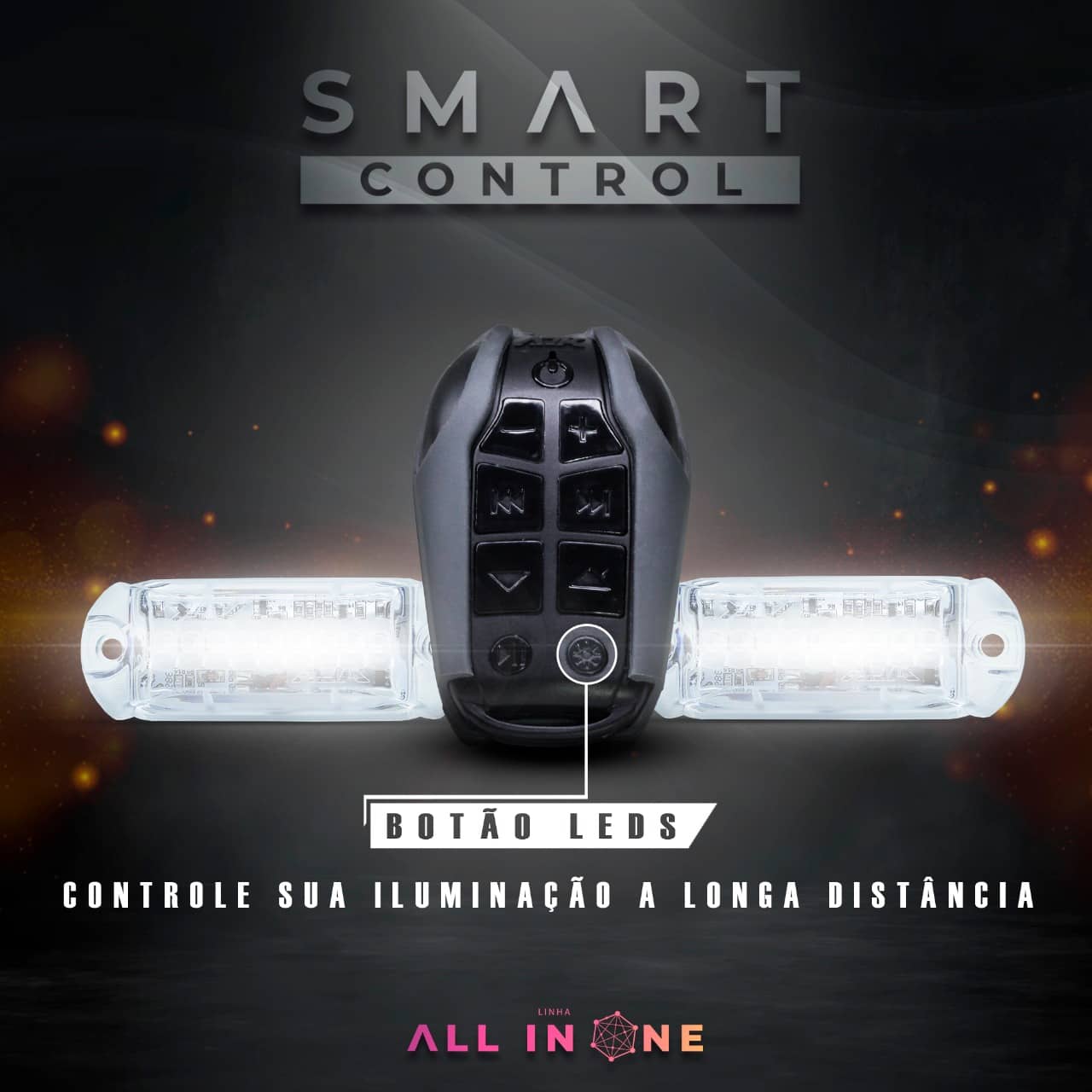 Kit Smart Control Ajk Voltímetro + Strobo + Controle Longa Distância 15
