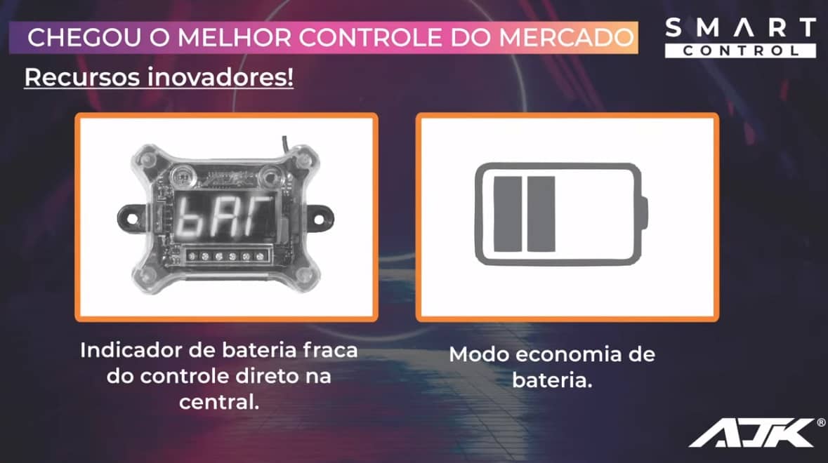 Kit Smart Control Ajk Voltímetro + Strobo + Controle Longa Distância 10