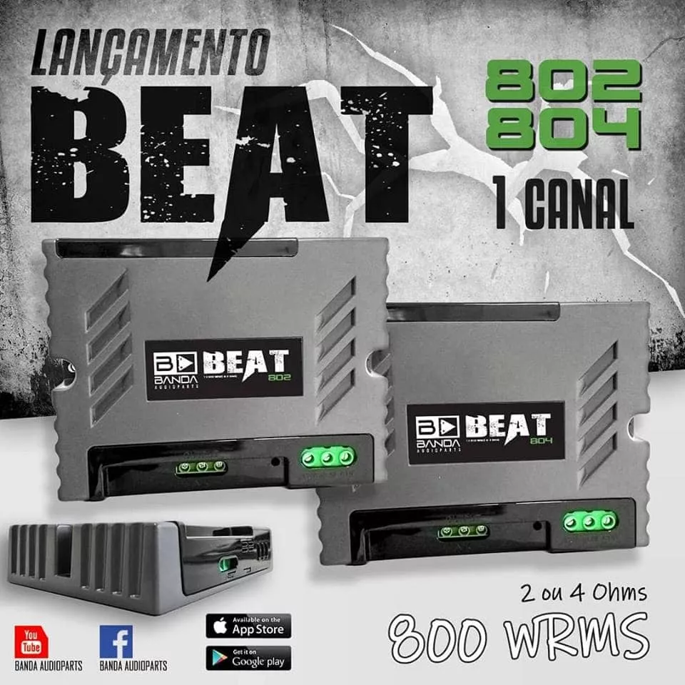 Módulo Amplificador Banda Beat 802 800Wrms 1 Canal de 2 ohms 1