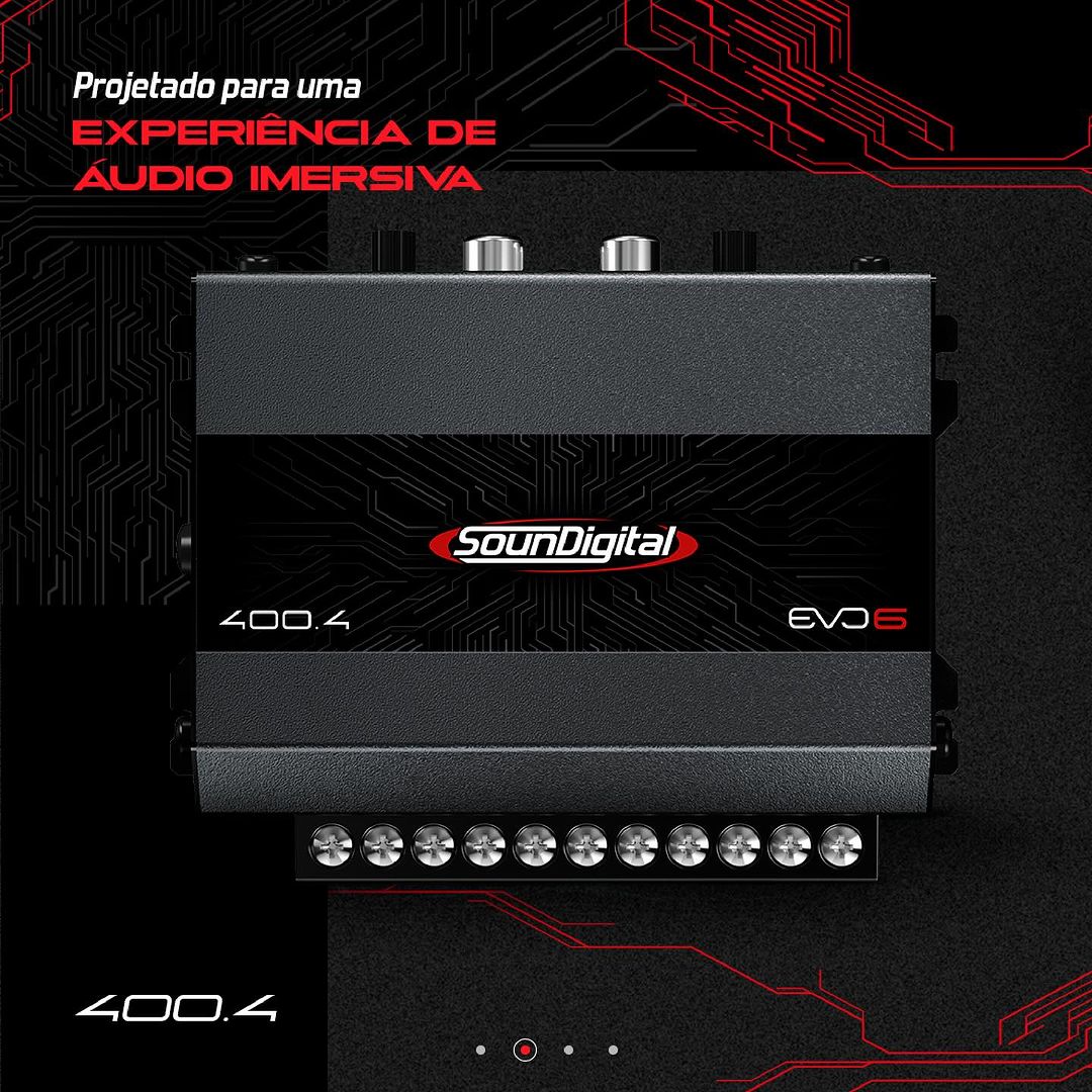 modulo amplificador soundigital 400 4 evo6 400 rms 4 canais 2
