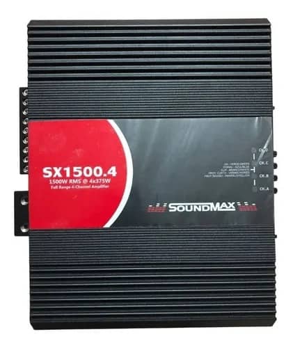 modulo amplificador soundmax sx1500 4 1500 rms 4 canais 3
